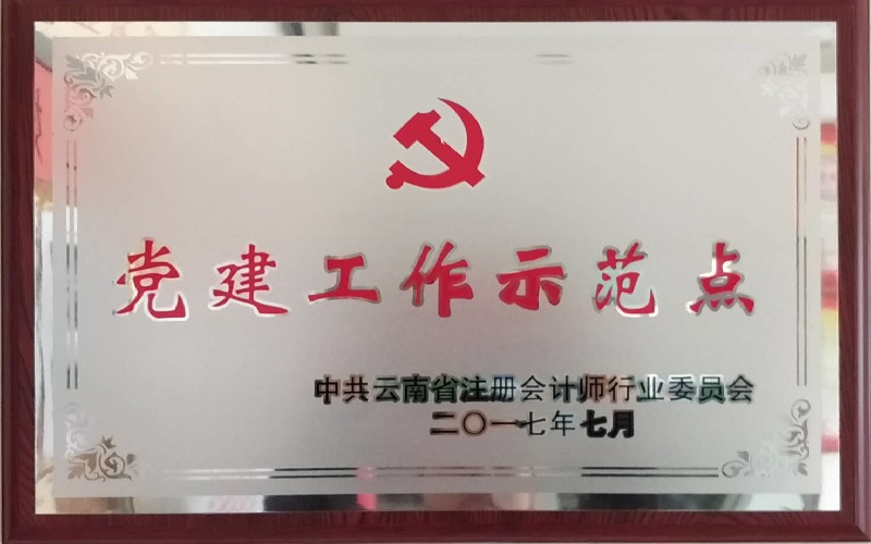 2017年荣获党建工作示范点牌匾