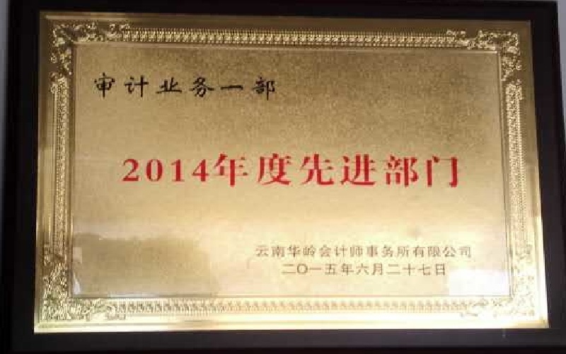审计业务一部——2014年度先进部门