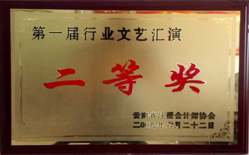 云南省注册会计师行业第一届文艺汇演二等奖2009.6